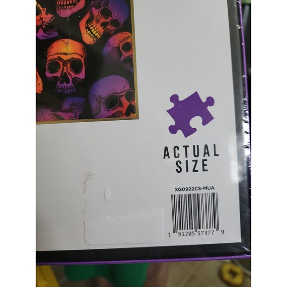 Halloween Puzzle Skull Party 500 Piece Purple Orange Spooky Jigsaw Hobby Decor - Picture 6 of 6
